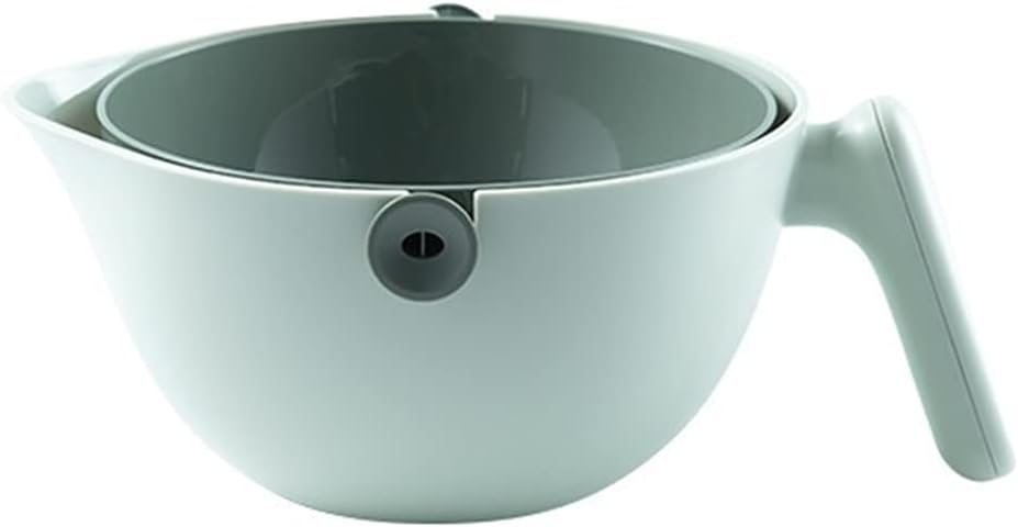 Colander Drain Basket 2 in 1 Kitchen Colander Multifunction Kitchen Strainer Drain Basket Bowl Rotatable Drain Basin and Basket with Handle Colanders/Strainer (Color : Green) (Green)