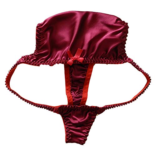 Yavorrs 6Pcs Women's 100% Silk Panties G-Strings Thongs Size S M L Xl 2Xl (M, Multicoloured) #TOP5