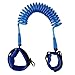 YKKJ Bracciale Sicurezza Bambino,Cintura da Polso Anti-smarrimento Imbracatura con Rotazione a 360 ° per aiutante di esplorazione di supermercati da Viaggio 1,5 m (Blu)