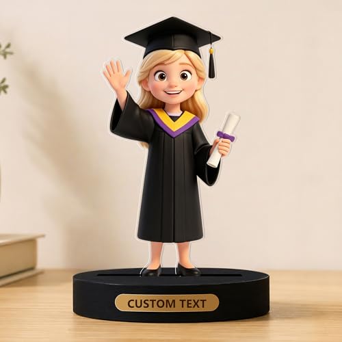 AGEUIRPOD Personalisierte Abschluss Figuren mit Foto, Personalisiert 2D Figur Deko...