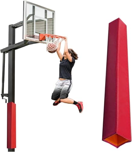 Protection de poteau de basket-ball 4x4 5x5 rembourrage de sécurité carré rouge 180cm