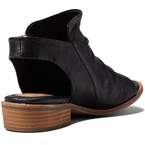 MOOMMO Women Low Block Heel Sandal Booties Peep Toe Side Zipper Sandals Cut Out Backless Chunky Stacked Heel Slingback Ankle Boots Open Toe Pleated Casual Heeled Sandals Dress Party 4-11 M US3