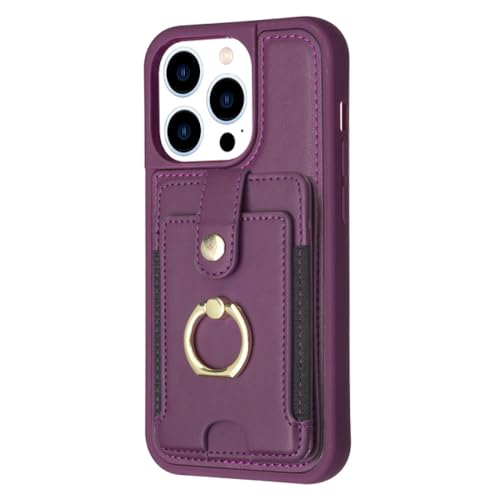 Coque portefeuille iPhone 11 ENILSA anti-chute avec anneau intégré
