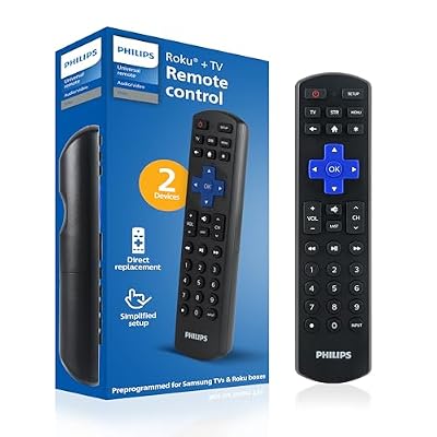Philips Roku TV Remote Replacement, Compatible with Roku Philips TV, TCL/ONN/Hisense/Sharp/Element/Westinghouse, Roku Replacement Remote SRP6320R/27