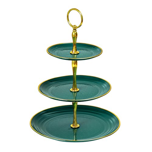 Soleebee 3-Tier Cupcake Stand, Round Plastic Tiered Serving Tray,...