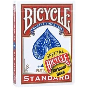 BICYCLE Stripper Deck Red Magic Trick
