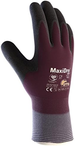 MaxiDry Zero PIP - Maxiflex - Zero - 56-451 - Medium 56-451 Cold Condition Work Glove with Thermal Lining and Full Double-Dipped Nitrile Coating (1, Medium)