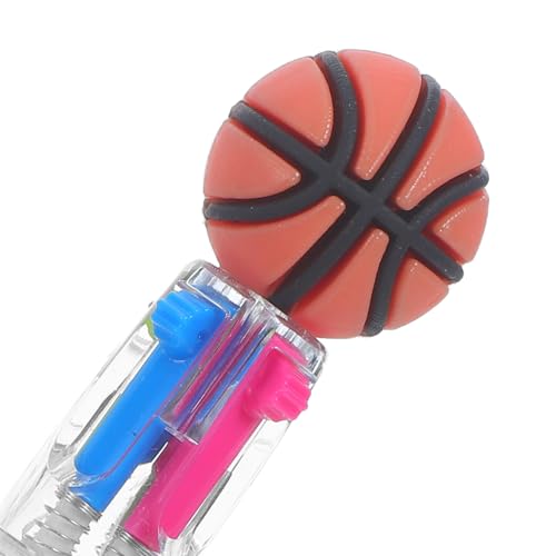 Bolígrafo redondo de baloncesto retráctil pack de 12 unidades de PVC para niños y colegios 3