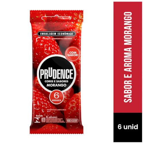 Preservativo Prudence Cores E Sabores Morango Com 6 unidades