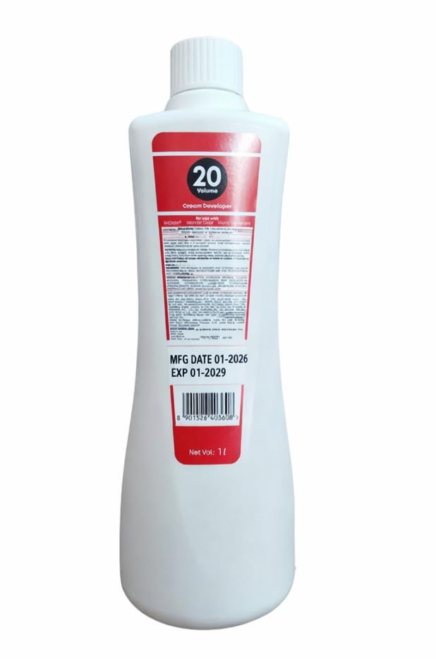 Hair Oxydant/Developer 20 Volume 6% 1000ml | Mix With All Brands Color Tubes | Unisex Hair Oxydant/Developer 20 Volume 6% 1000ml | Mix With All Brands Color Tubes | Unisex