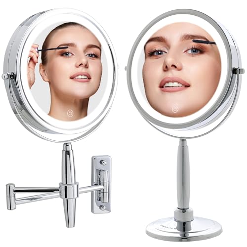 Espejo de Maquillaje Redondo Iluminado 9'' OVENTE
