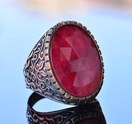 Real Natural Ruby Gemstone Ring, Sterling Silver Ring, 28.65 Carat, Stacking Ring Gemstone #TOP2