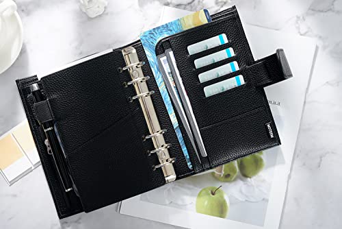 Moterm LN125PLLZBK Personal Luxe Rings Planner - Genuine Leather Binder Organizer  thumb #3