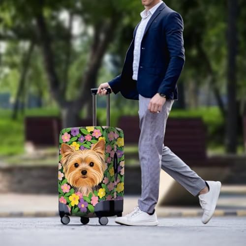 Image of Mumeson Cute Dog Travel Luggage Cover Washable Suitcase Protective Cushion Trolley Case Luggage Protector Fit Size 18 19 20 21 inch