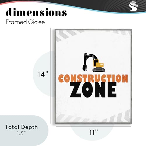 Tableau Construction Zone Stupell Industries giclée blanche 35 cm - 5