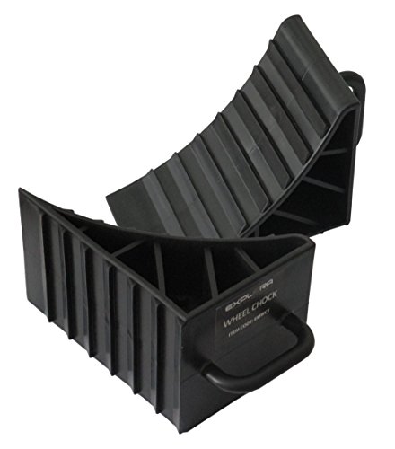 Fastcar Explorau00ae EMWC1 Pair Of Caravan & Motorhome Wheel Chocks With Handles