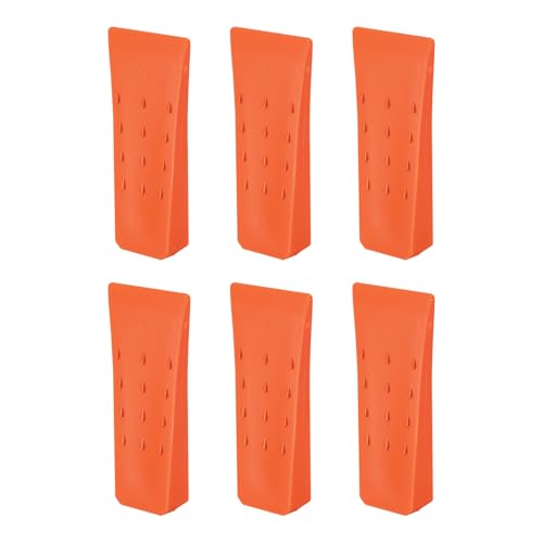 QUARKZMAN Cunei da Abbattimento in Plastica 6pz Cuneo Anteriore ABS 152 mm Cuneo Spaccalegna per Legna Cunei per Alberi Legno Accessori Forestali Foresta, Arancia