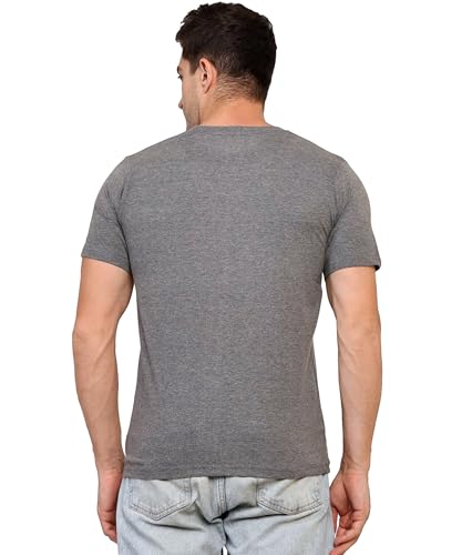 Image of Unisex Round Neck Plain T-Shirt | Combed Bio-Washed Ring Spun Cotton for Men & Women, Short Sleeves