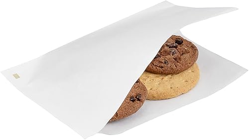 Miniatura 1 de Restaurantware Bag Tek - Bolsas dobles abiertas de 6.25 x 4.75 pulgadas, 100 hojas pequeñas de papel delicatessen, desechables, a prueba de grasa,