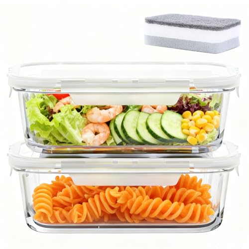 Glass Food Storage Containers with Lids Reusable Meal Prep Containers
