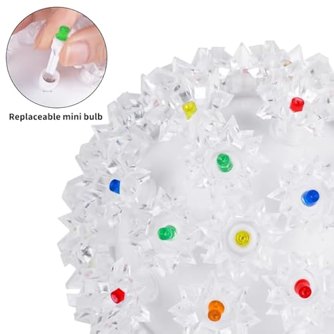 Outdoor Christmas Lighting Balls - 5.5 Inch 3 Pack 50 LED Globe Lights, Replaceable Bulbs with Plug, Additional 2 Bulbs, Suitable for Festival, Holiday, Indoor Sphere Lights