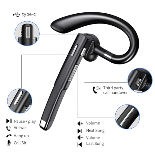 Auricular Bluetooth con Micrófono y Estuche de Carga miniatura 5