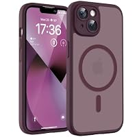 TOCOL for iPhone 13 Case, Compatible with MagSafe, Dark Cherry