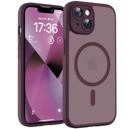 TOCOL fĂĽr iPhone 13 HĂĽlle, Kompatibel mit MagSafe, Matt Burgundy