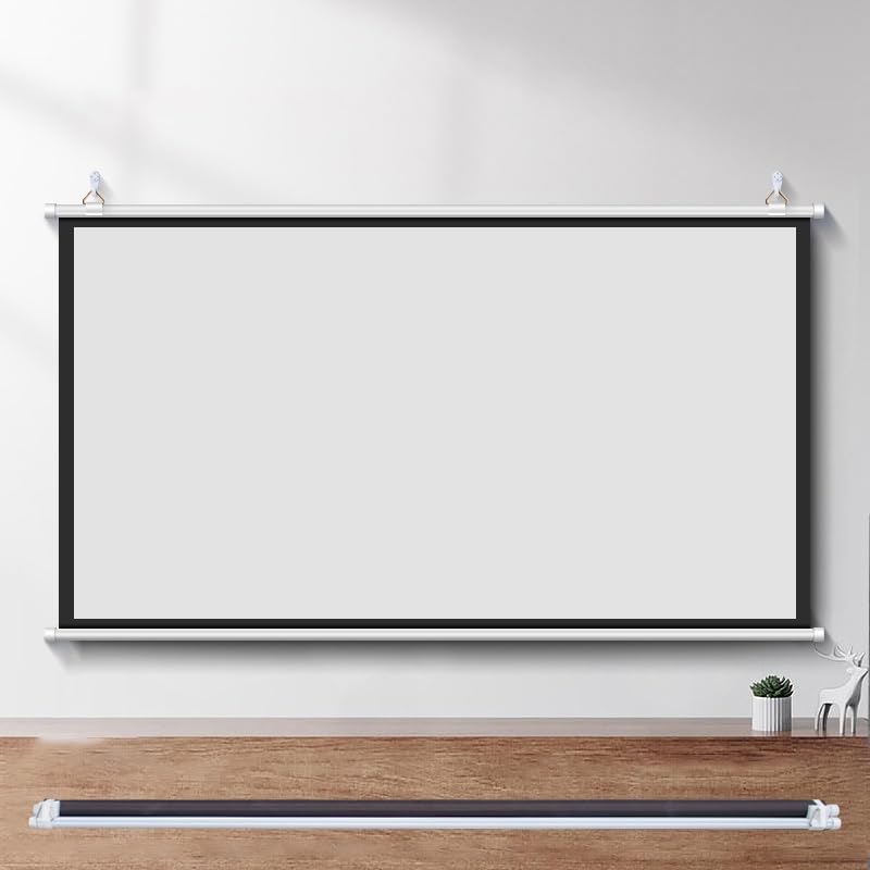 Pantalla para proyector retráctil 72" 4:3 HD 4K