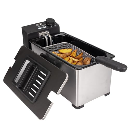 Opiniones y reviews de Freidora de Papas Electrica que Puedes Comprar On-line. 44 SIGNA Freidora Electrica de Aceite Cilindro Sencillo Acero Inoxidable Temperatura Ajustable Freidoras Industriales Electronica para Papas a la Francesa Pollo Frito Negocios