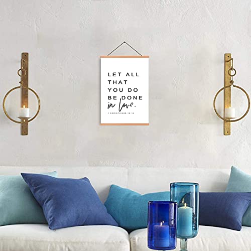 Natural Wood Magnetic Hanger Frame & Canvas Poster - Image 3