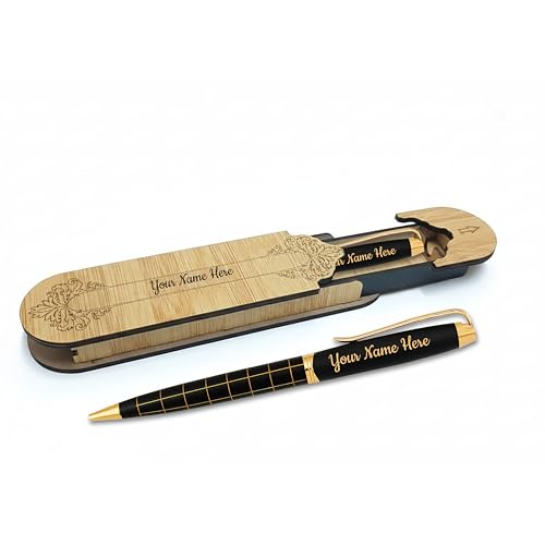 Image of Kajri Gifts Personalized Pen with Name Engraved Wooden Gift Box Best for Gifting, Corporate Gift, Doctor, Advocate, Boss, Employee, Teacher (Primium Check)