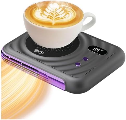 2025 Pro Mug Warmer with Warm Air Function, 3-Temp Settings, Coffee Mug Warmer for Desk Coffee Cup Warmer for Tea Milk Candle Cool Office Gadgets Accessories for Men Women Gifts for Coffee Lovers