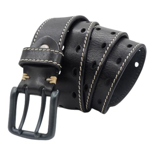 Ceinture cuir pleine fleur matelassé fait main style western durable