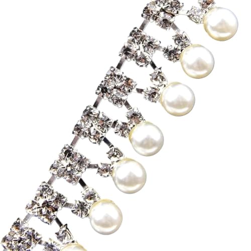 Frange en perles de cristal argentée de haute couture pour personnaliser une robe de mariée unique