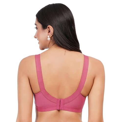 Image of Women Non Padded Bra in B & C Cup - Made of Pure Cotton Full Coverage Non Wired Soft Cup for T-Shirt Saree Dress Sports Garment for Daily Use Everyday