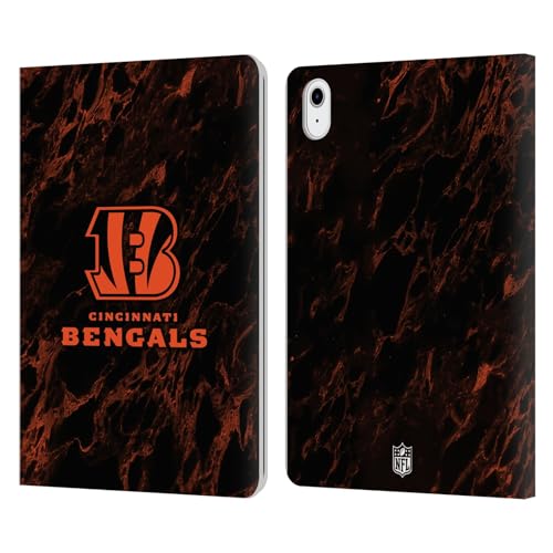 Étui cuir Cincinnati Bengals motif marbre pour tablette iPad Air 11