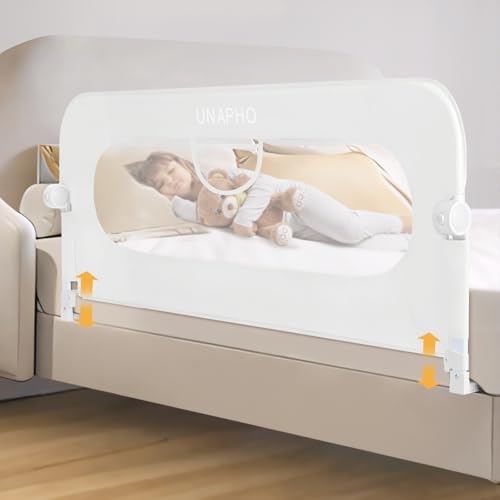 UNAPHO 59 Inch Bed Rail for Toddlers,Swing Down Kids Bed Rails Guard for Twin,Full,Queen,B...