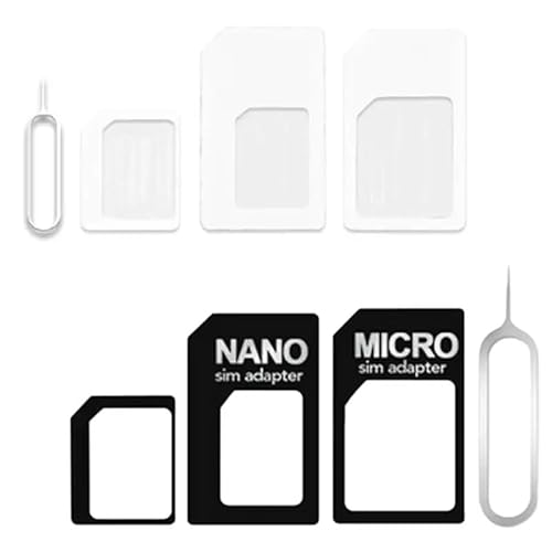 Adaptateur NANO SIM 4 en 1 (Nano SIM to Micro SIM Card+ Micro SIM to Standard Card + Nano SIM to Standard Card) + clip pour retirer la carte SIM gratuite universelle pour tous les smartphones ou