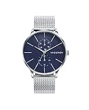 Viceroy Reloj Hombre Analógico Multifunción de Acero Inoxidable - 41 mm - Sub-Esferas Activas - Esfera Azul - Sumergible 5 ATM - Movimiento de Cuarzo - Colección Beat – 46753-37