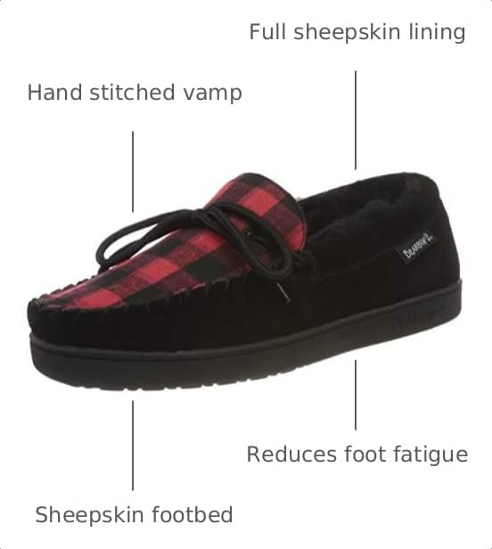 Image of BEARPAW Moc II 2 - Men's Sheepskin Slipper - 1295M | Comfortable & Lightweight Men's Shoe, Medium Fit, Multiple Colors