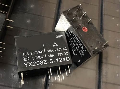 Relé 8 pines YX208Z-S-124D evita sobrecargas en circuitos de 16A y 24V