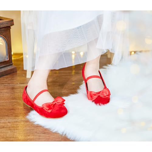 Image of Felix & Flora Toddler Flower Girl Dress Shoes - Girl Ballet Flats Party School Shoes Wedding