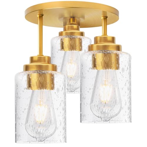 hykolity Semi Flush Mount Ceiling Light, Close to Ceiling Light Fixtures