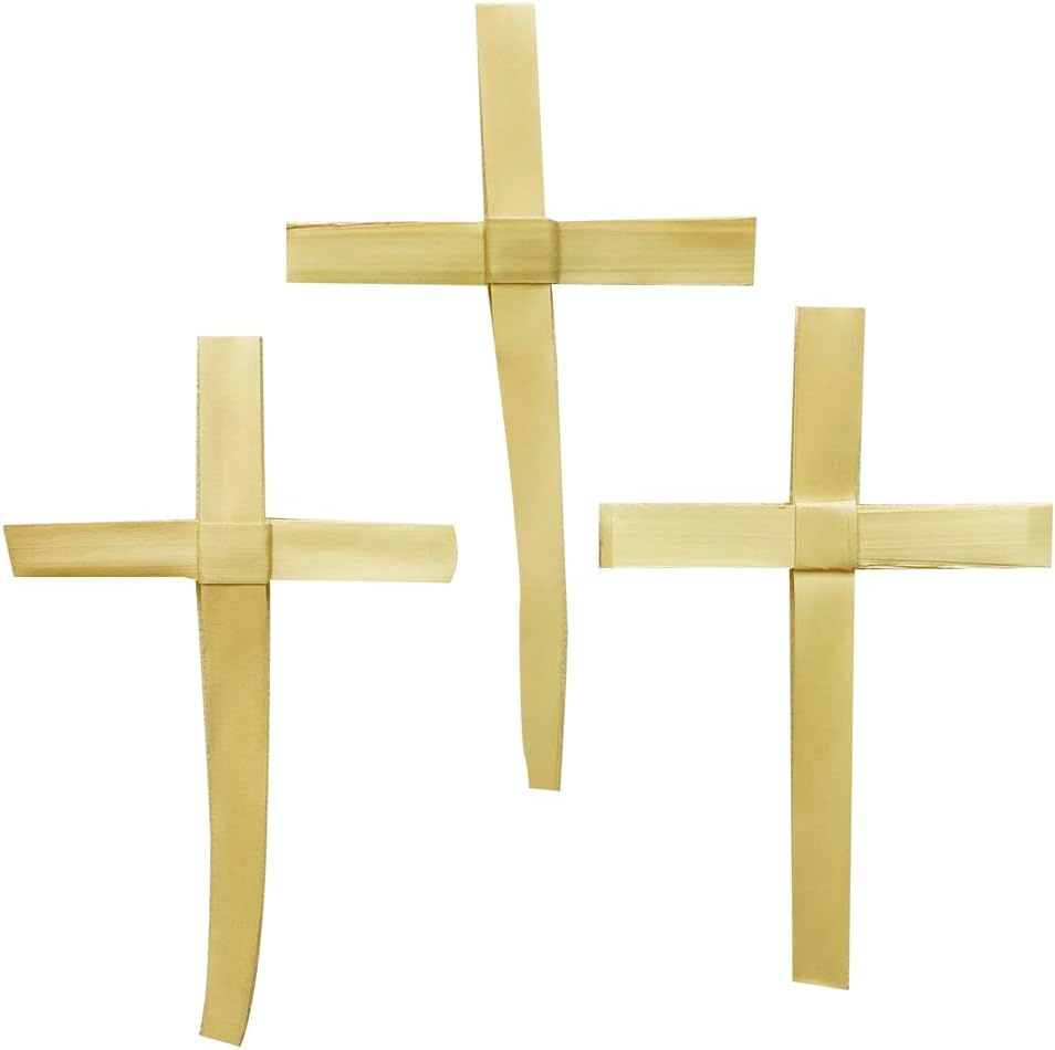 F.A. Dumont Hand Made Palm Sunday Palm Crosses - Pack of 50-7.5" Tall