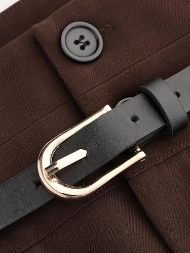 CIDER Belted Pleated Wide Leg Trousers2