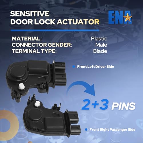Image of ENA Front Left & Right Side Door Latch Lock Actuator Compatible with Acura RSX 2002-2006, Honda Accord CR-V Civic Element Odyssey Pilot 2001-2011 for 72155-S5P-A11 72115-S6A-J01 746-302 746-301