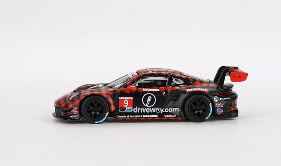 1:64 Diecast Collectibles Model Car Compatible with Mini GT Porsche 911 GT3 R #9 GTD PRO Pfaff Motorsports IMSA 2023 Sebring 12 Hrs. Winner MGT00770