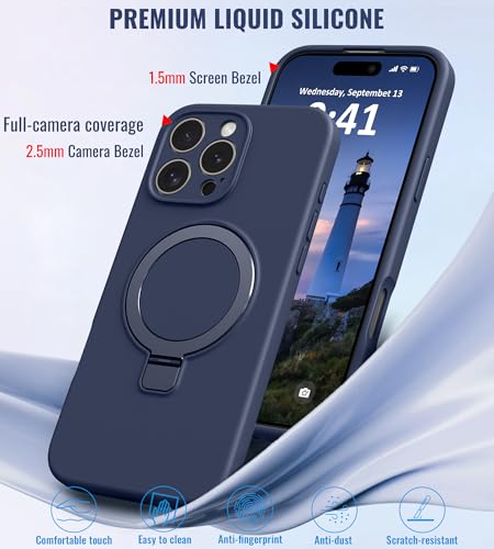 Coque silicone liquide iPhone 16 Pro Max fine au design minimaliste chic - 4