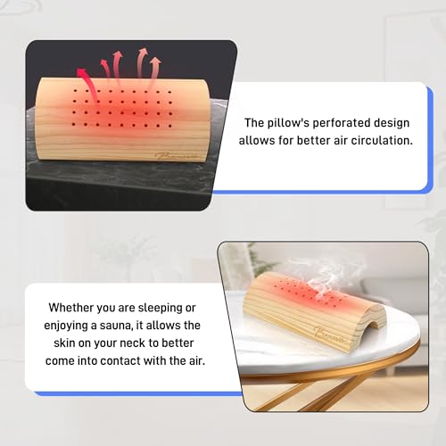 Sauna Headrest Handmade from Spruce Wood Ergonomic Neck Support Wooden Sauna Pillow Sauna Accessories - Image 4